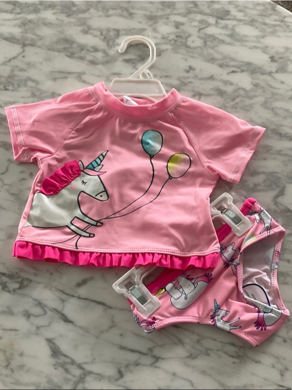 Wippette Pink Unicorn Two-Piece Swim Set